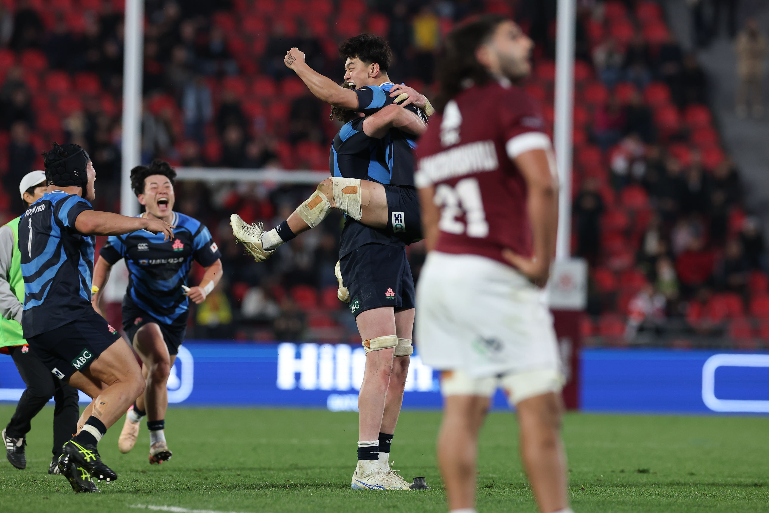 【日本代表欧州4連戦を追っかける／DIARY⑰】JPN 25-23 GEO。過酷な環境の中、待望の勝利。「責任と覚悟を体現した」